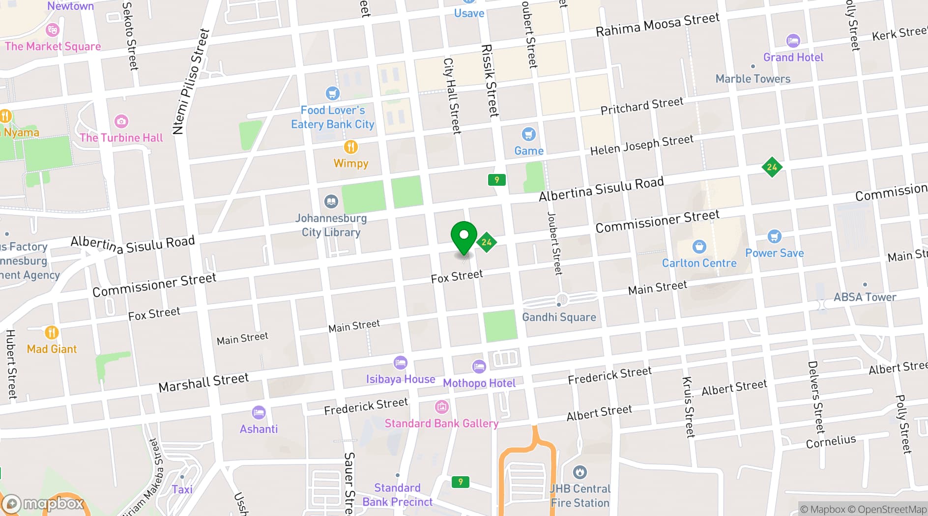 Map showing Rand Club