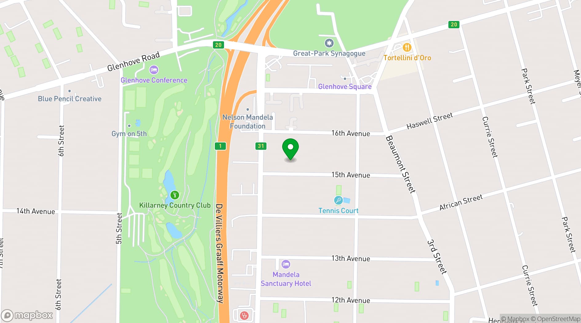 Map showing Houghton Terrace