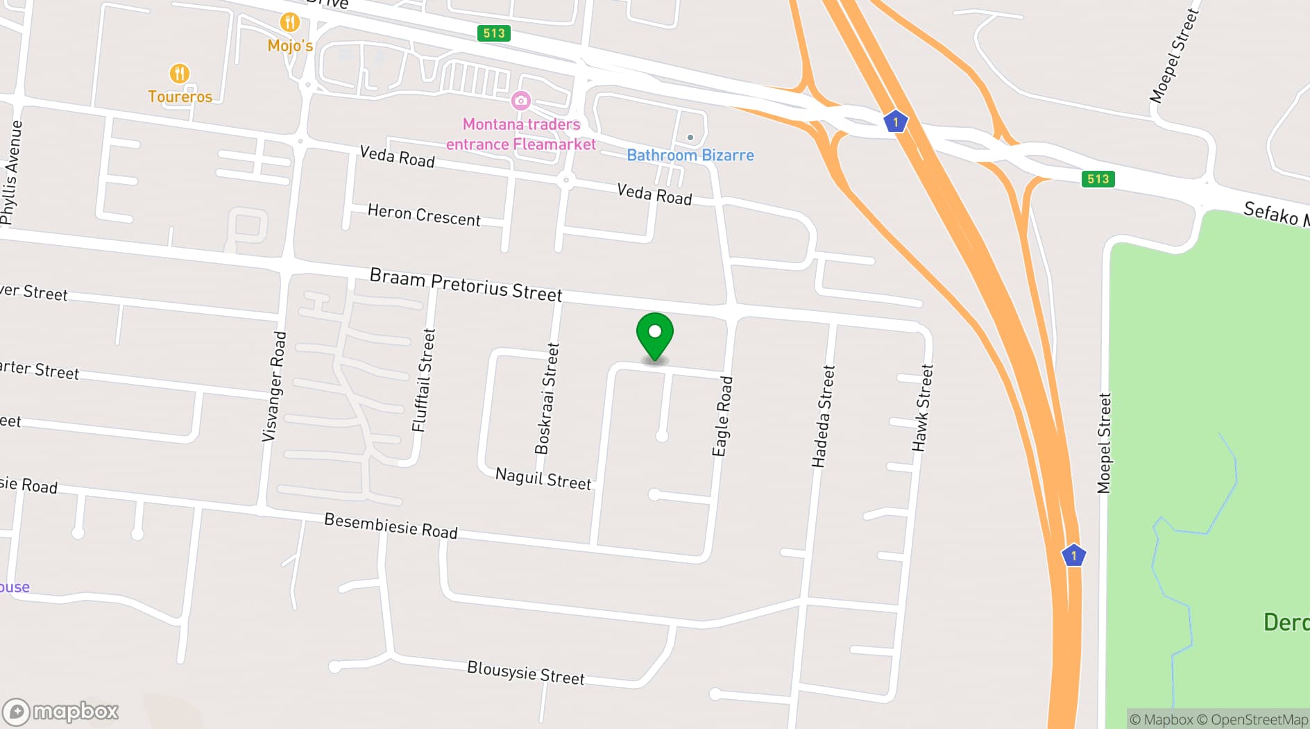 Map showing Riverside Venue