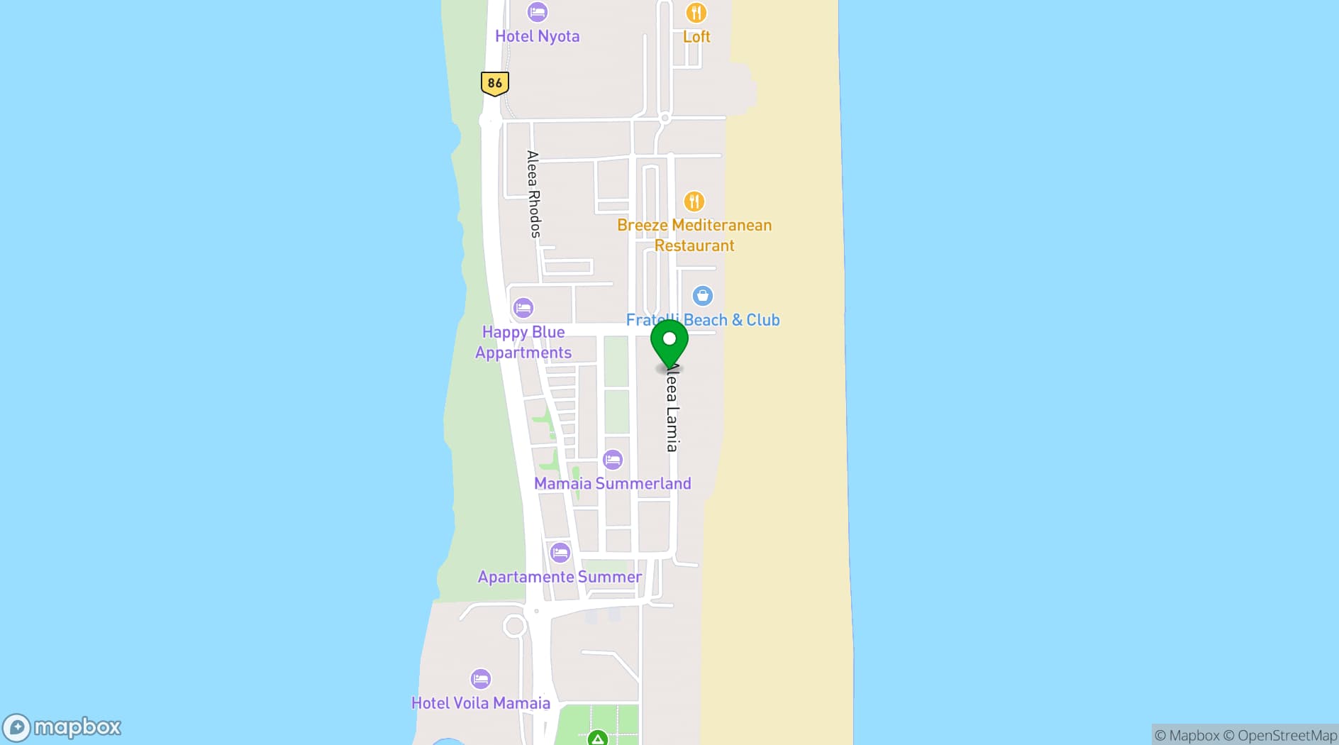 Map showing Sunwaves Festival