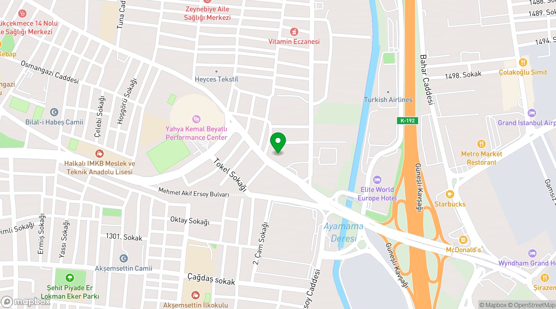 Map showing Park Inn by Radisson Istanbul Ataturk Airport