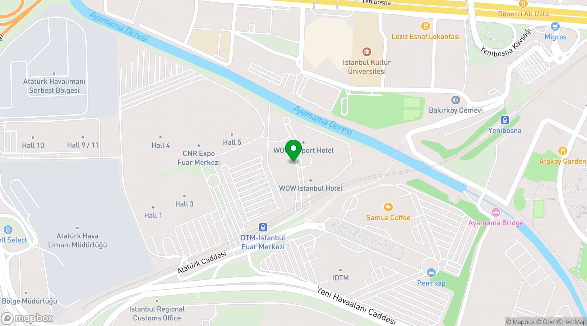 Map showing Istanbul Expo Center