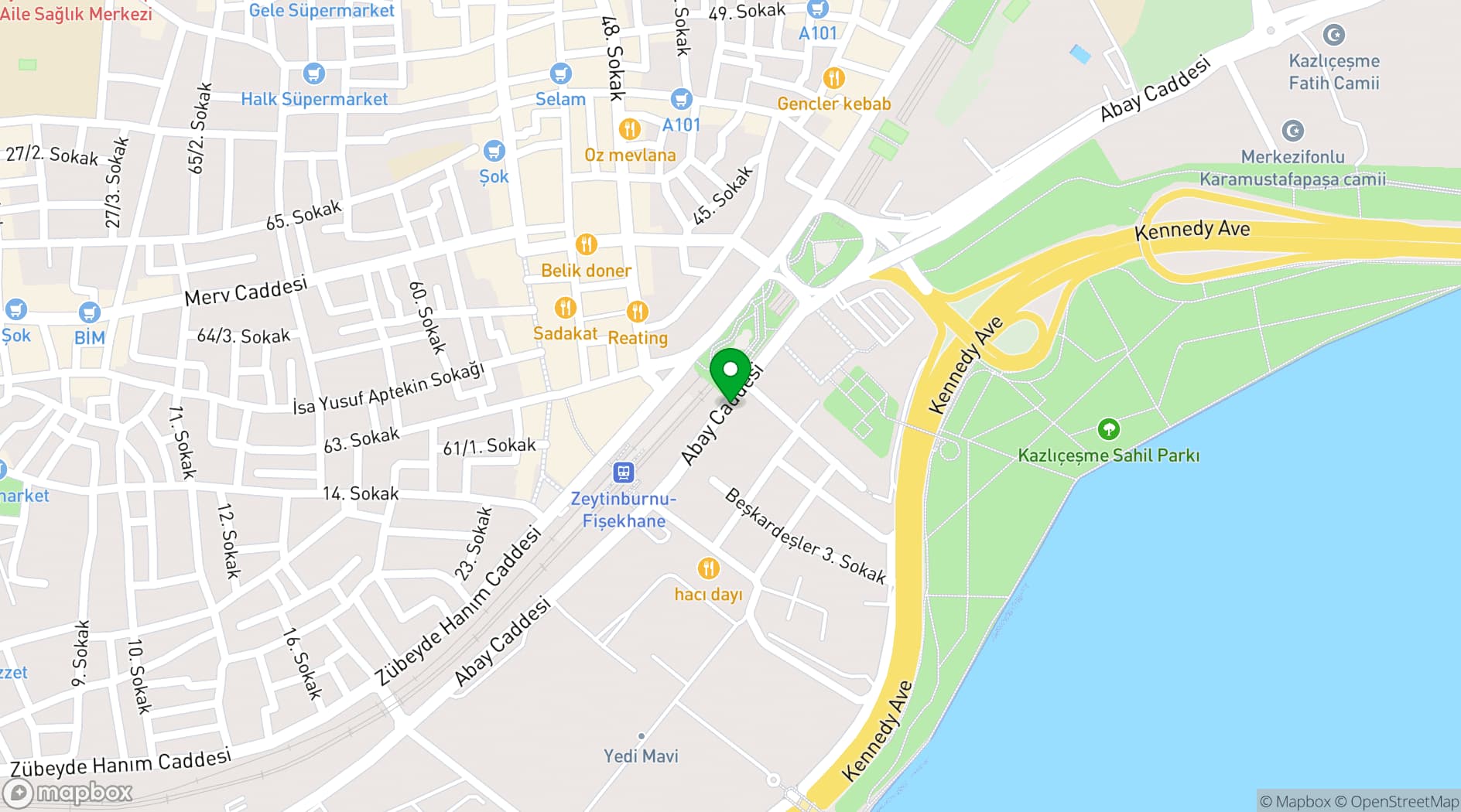 Map showing Mövenpick Hotel Istanbul Marmara Sea