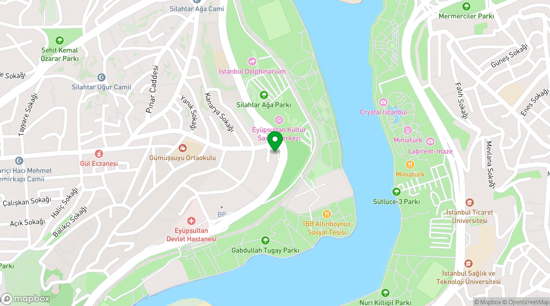 Map showing Mövenpick Istanbul Golden Horn
