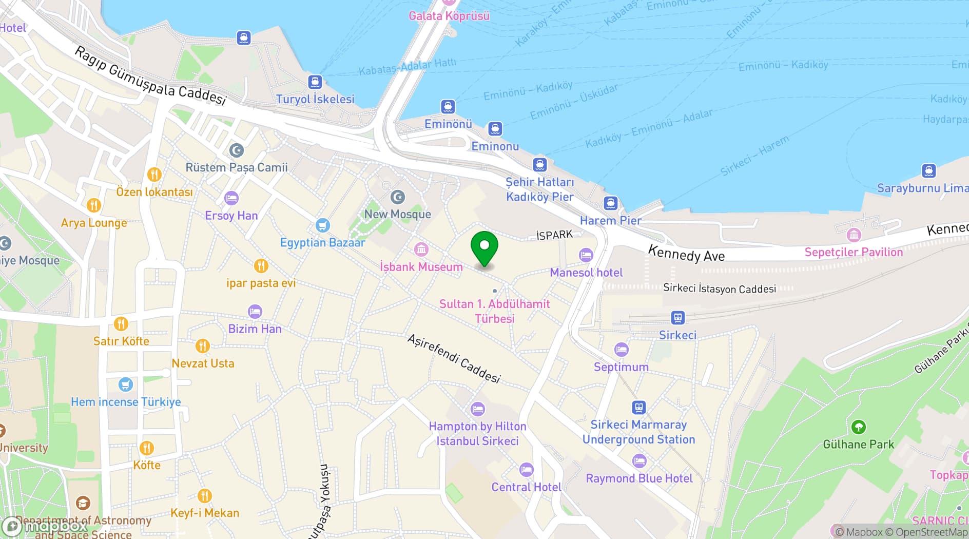 Map showing Legacy Ottoman Hotel