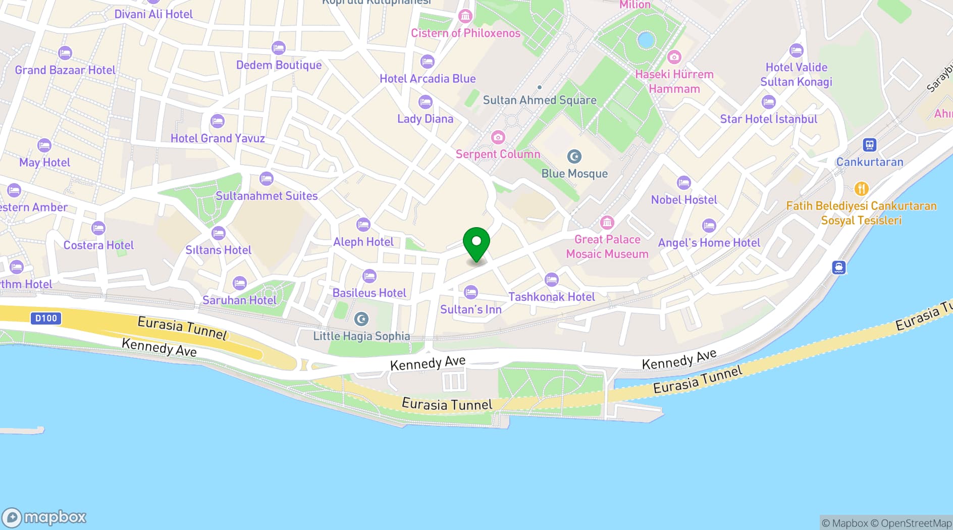 Map showing Mosaic Terrace Restaurant