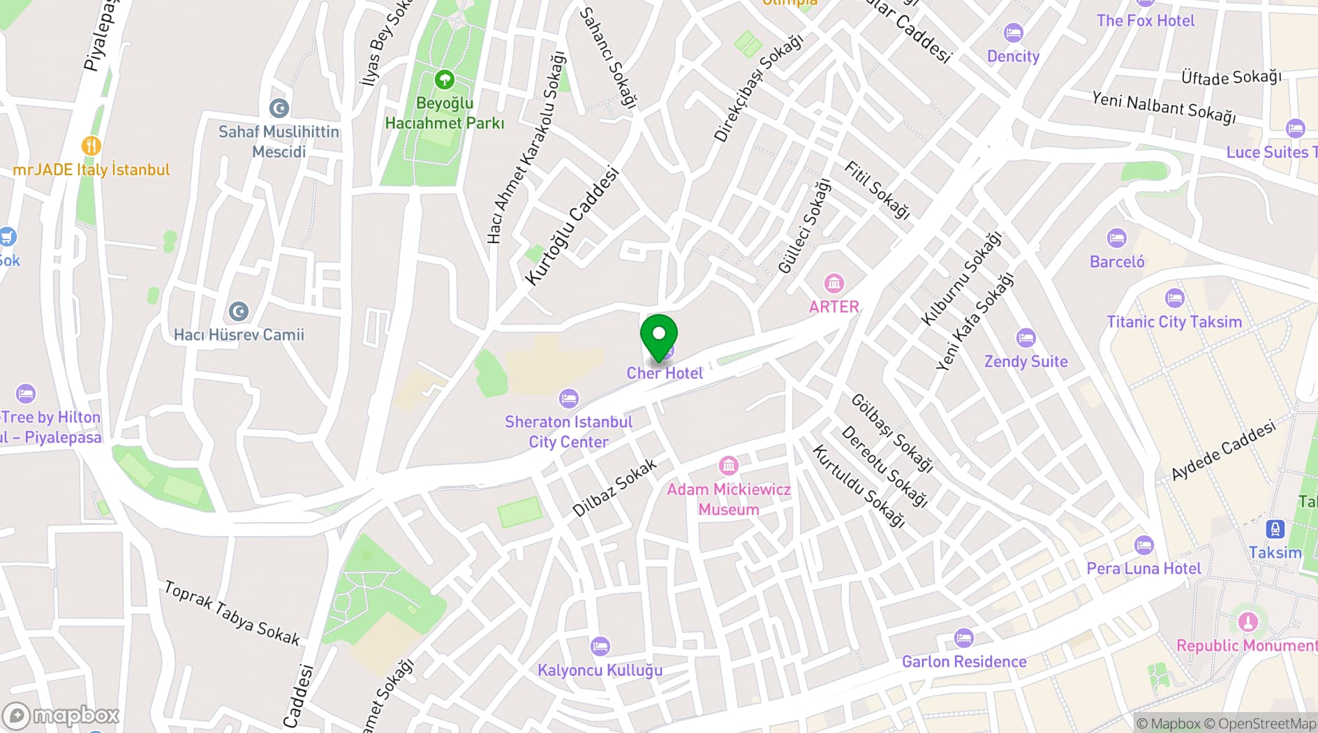 Map showing Cher Hotel & Spa