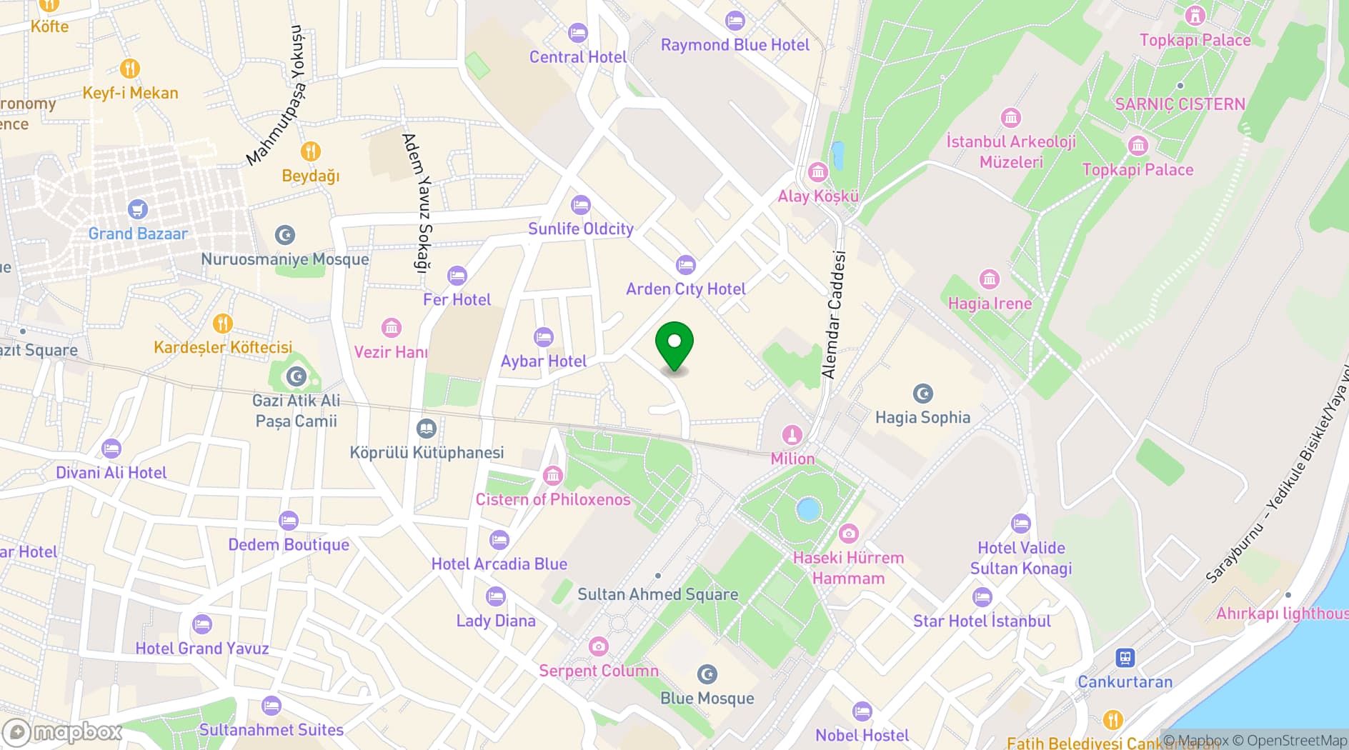 Map showing Sura Hagia Sophia Hotel