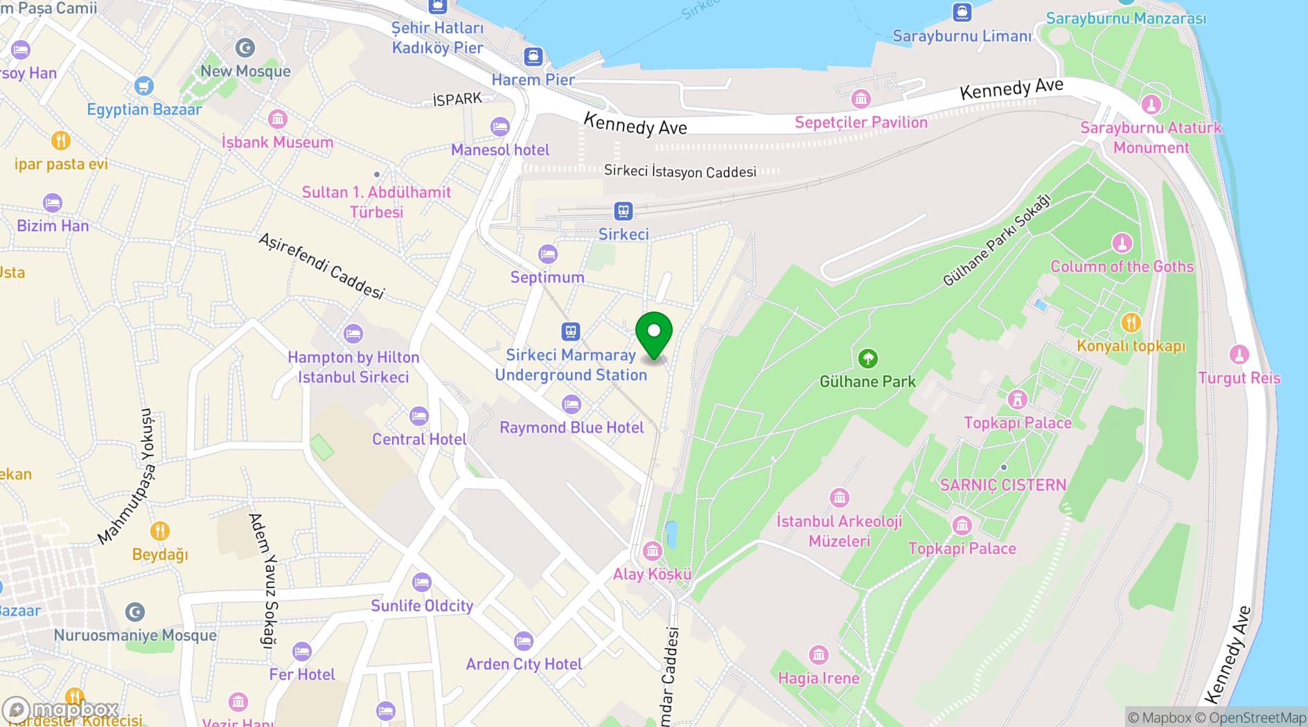 Map showing Miss Istanbul Hotel & Spa