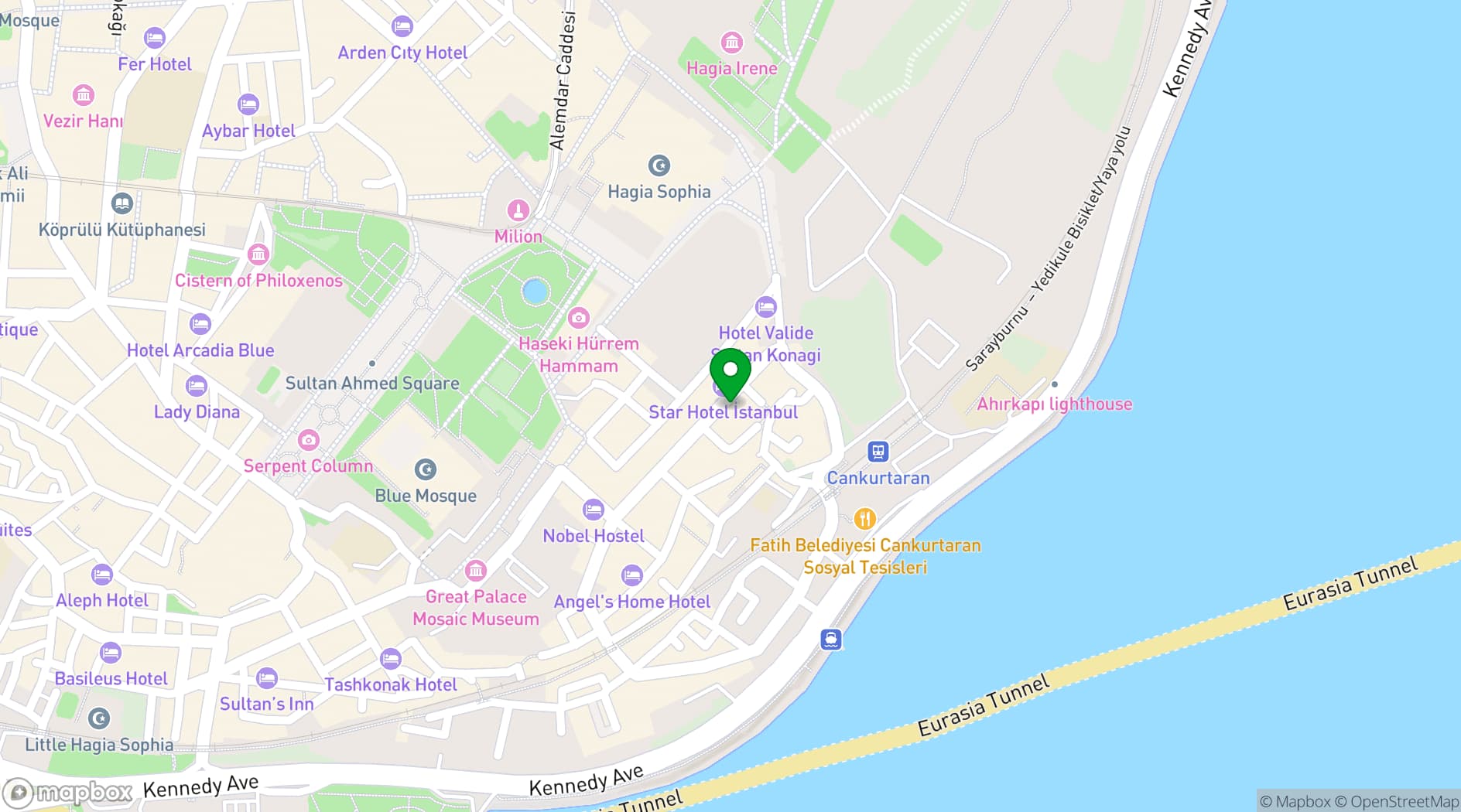 Map showing Henna Terrace