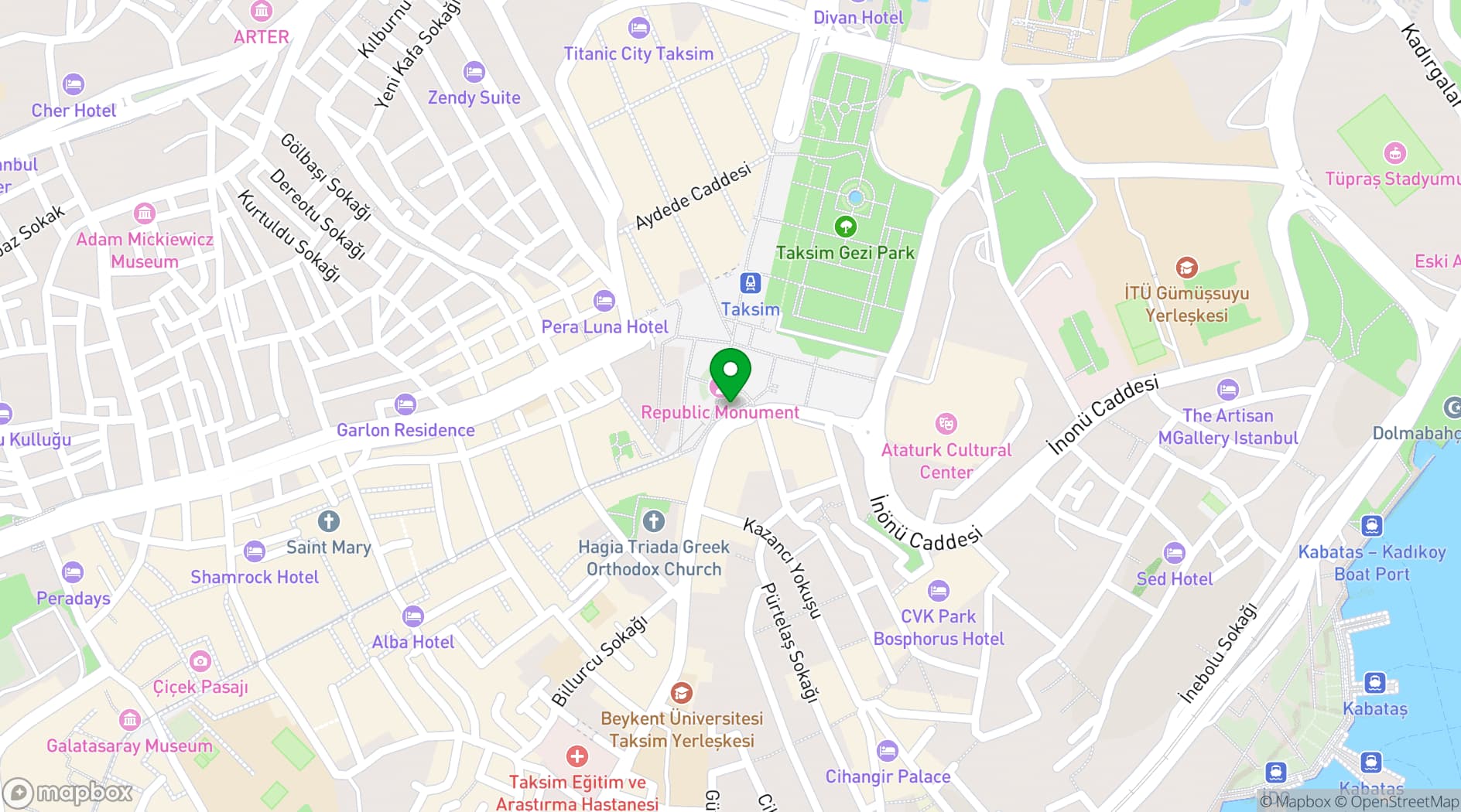 Map showing The Oven Brasserie & Terrace