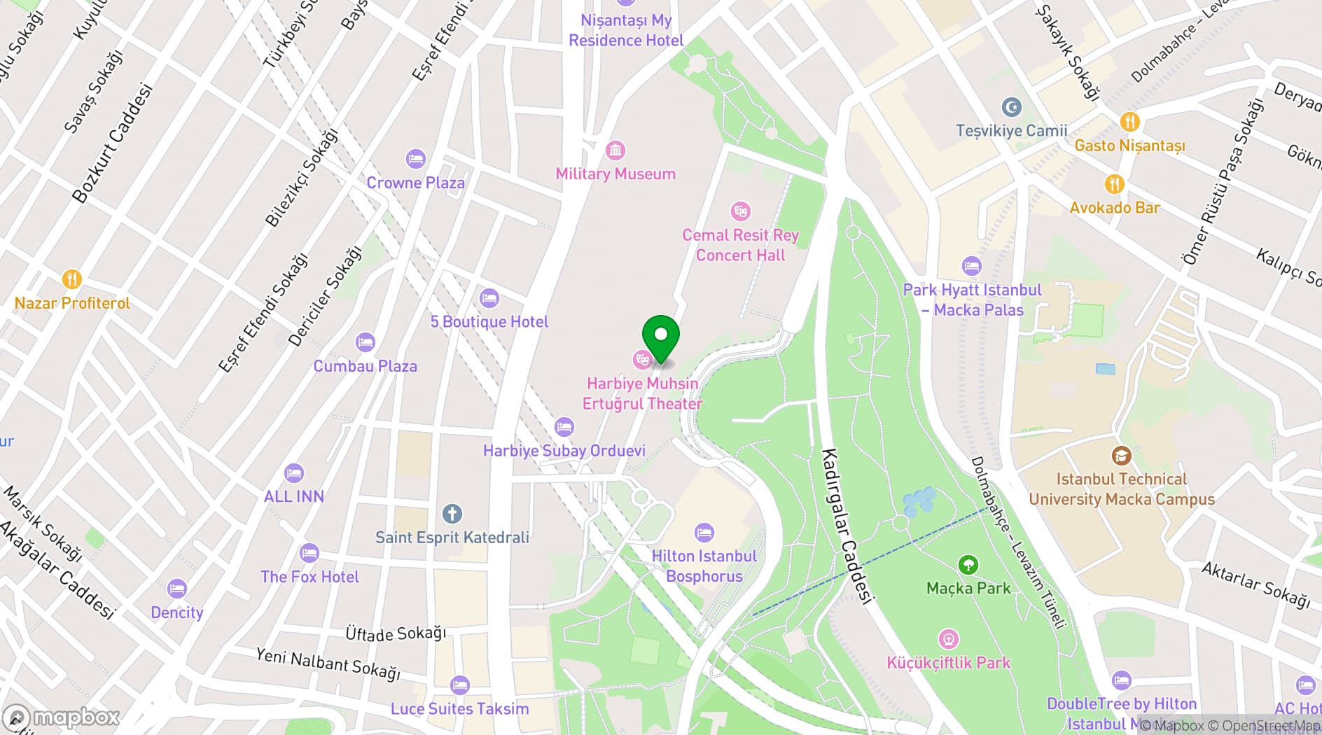 Map showing Istanbul Congress Center