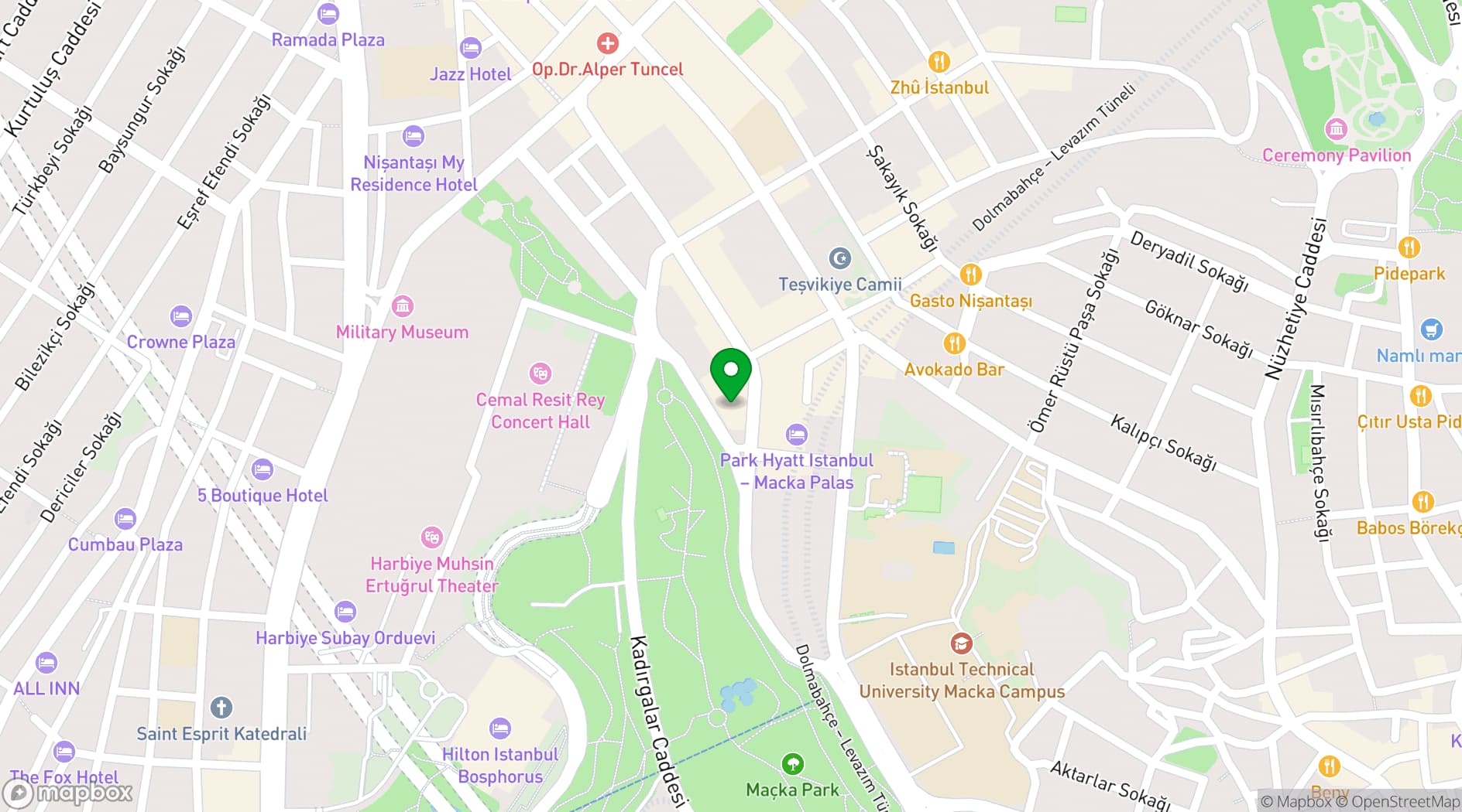 Map showing The St. Regis Istanbul