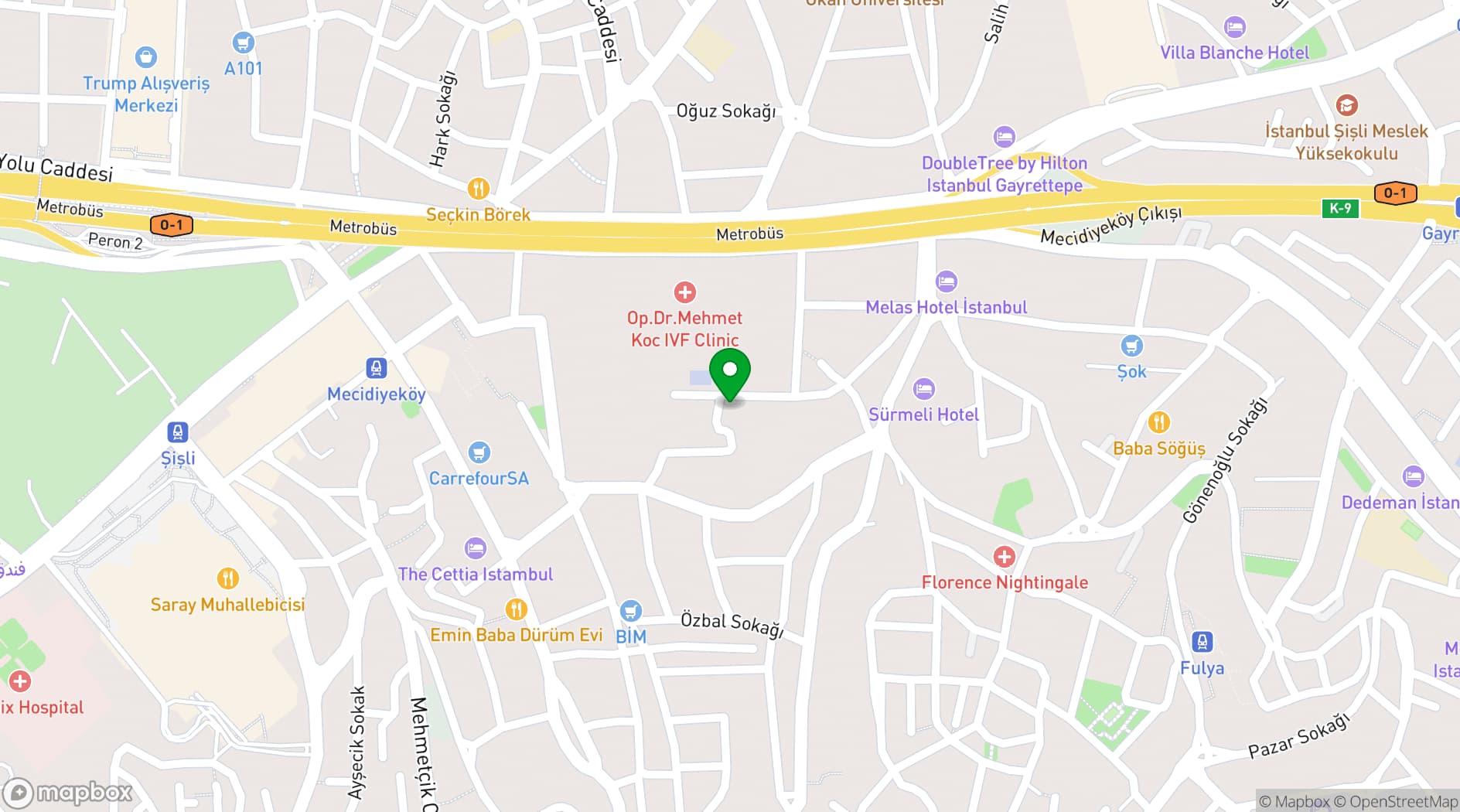 Map showing Elara Meeting Room
