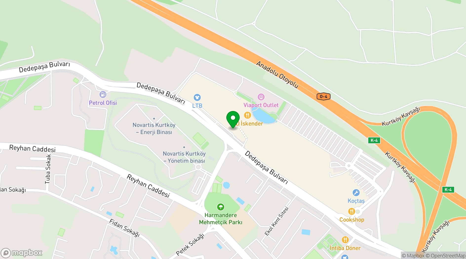 Map showing Çeşni Restaurant