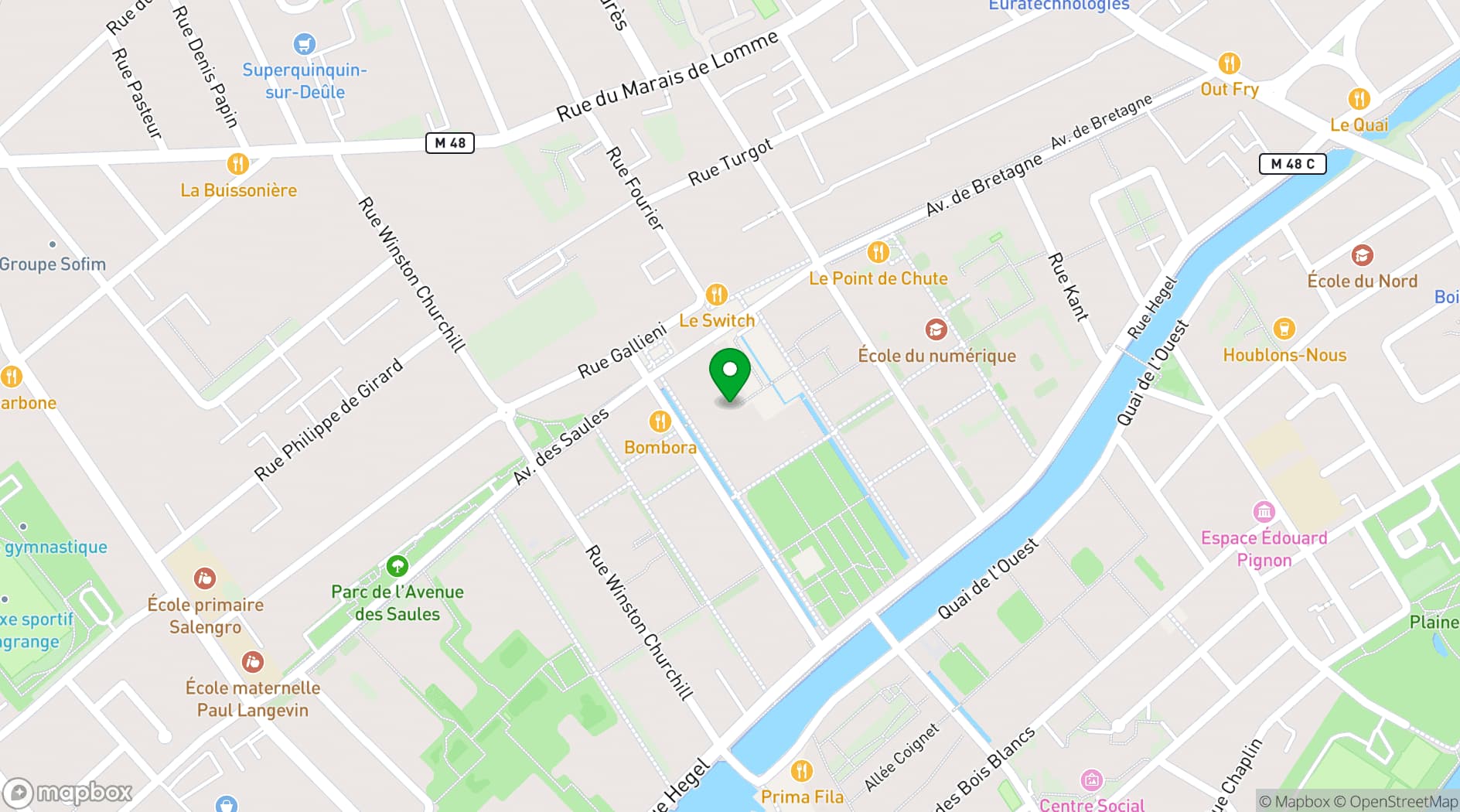 Map showing EuraTechnologies