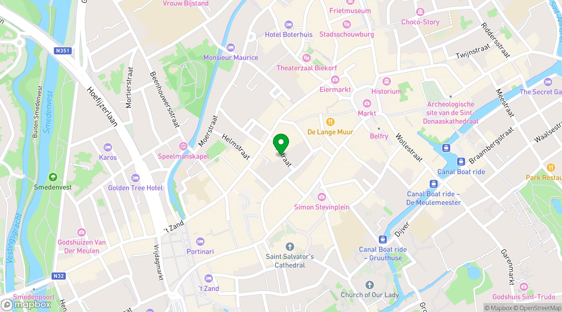 Map showing Hotel Sablon