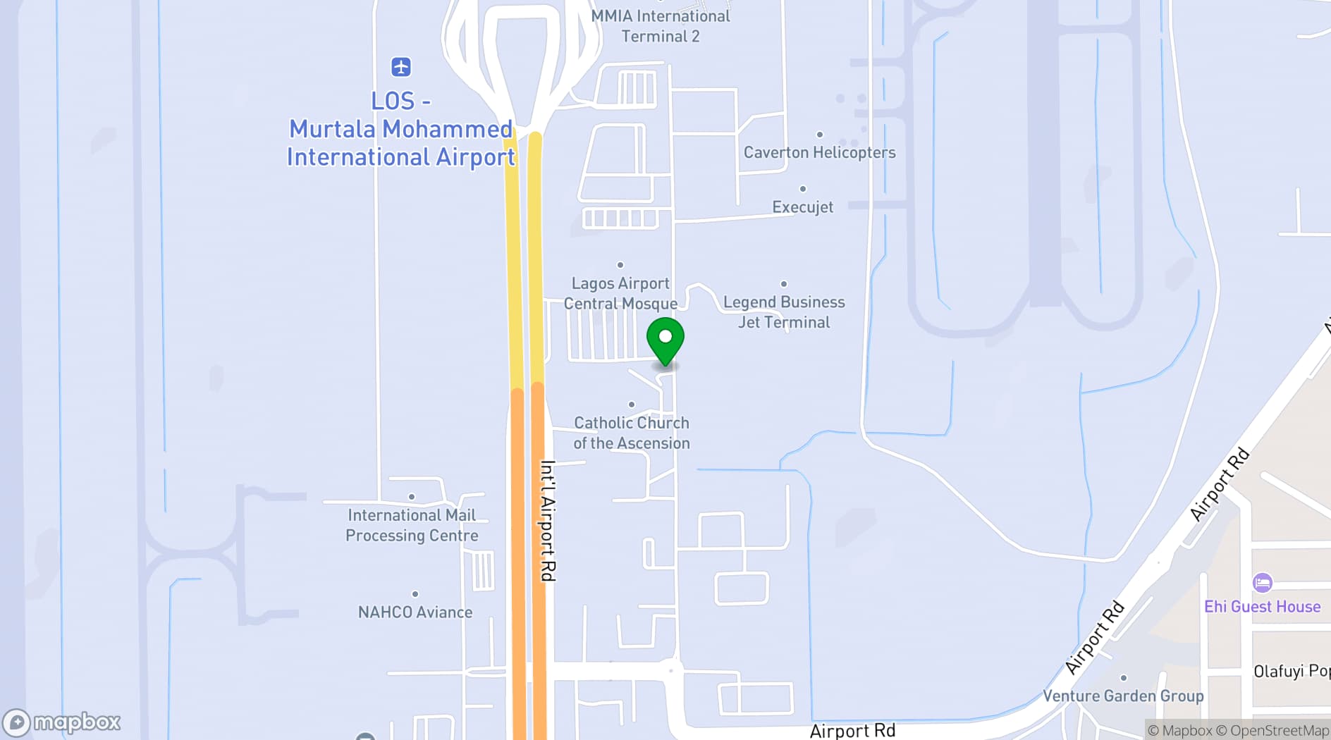 Map showing Blue Lodge Hotel