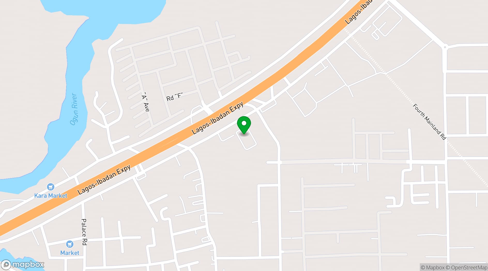 Map showing OPIC House & Event Centre, Isheri