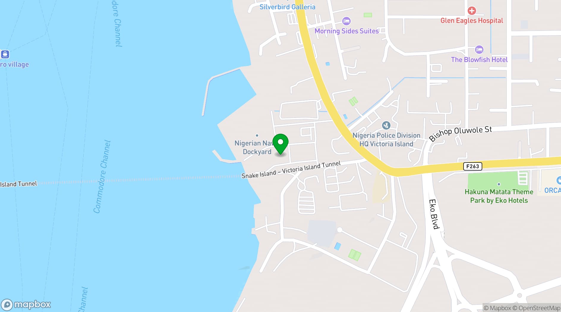 Map showing Admiralty Event Centre
