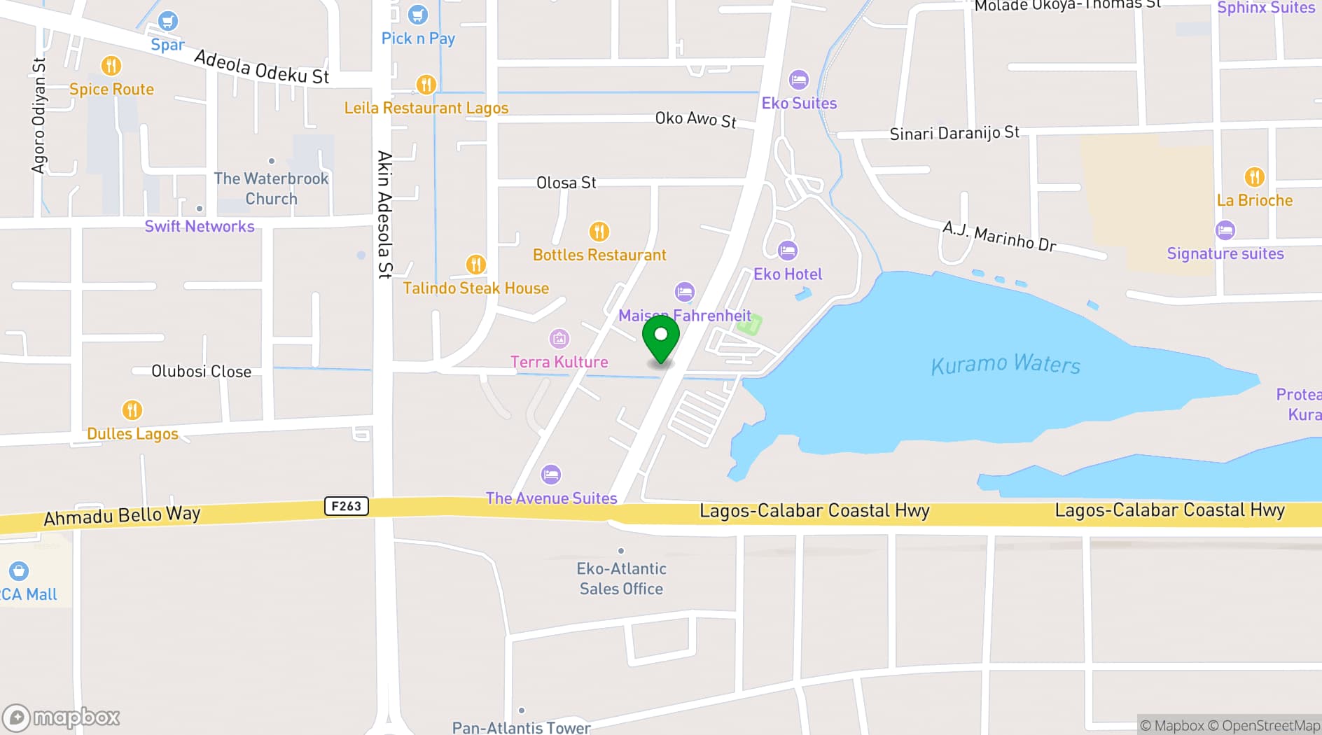 Map showing EbonyLife Place
