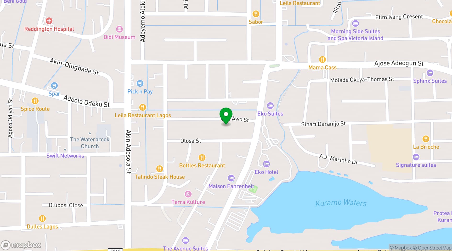 Map showing Villa Monument Hotel