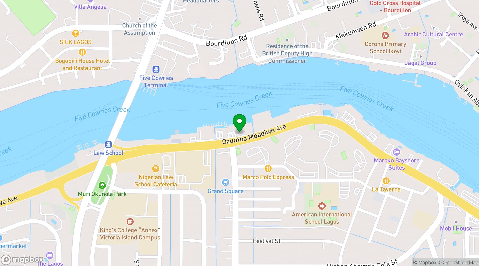 Map showing The Civic Centre