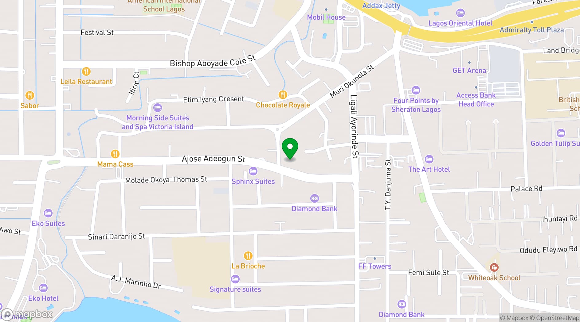 Map showing Victoria Crown Plaza Hotel