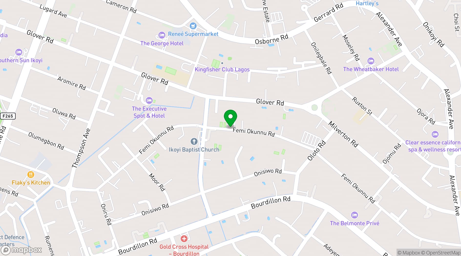 Map showing La Cour Hotels Meeting & Events Room