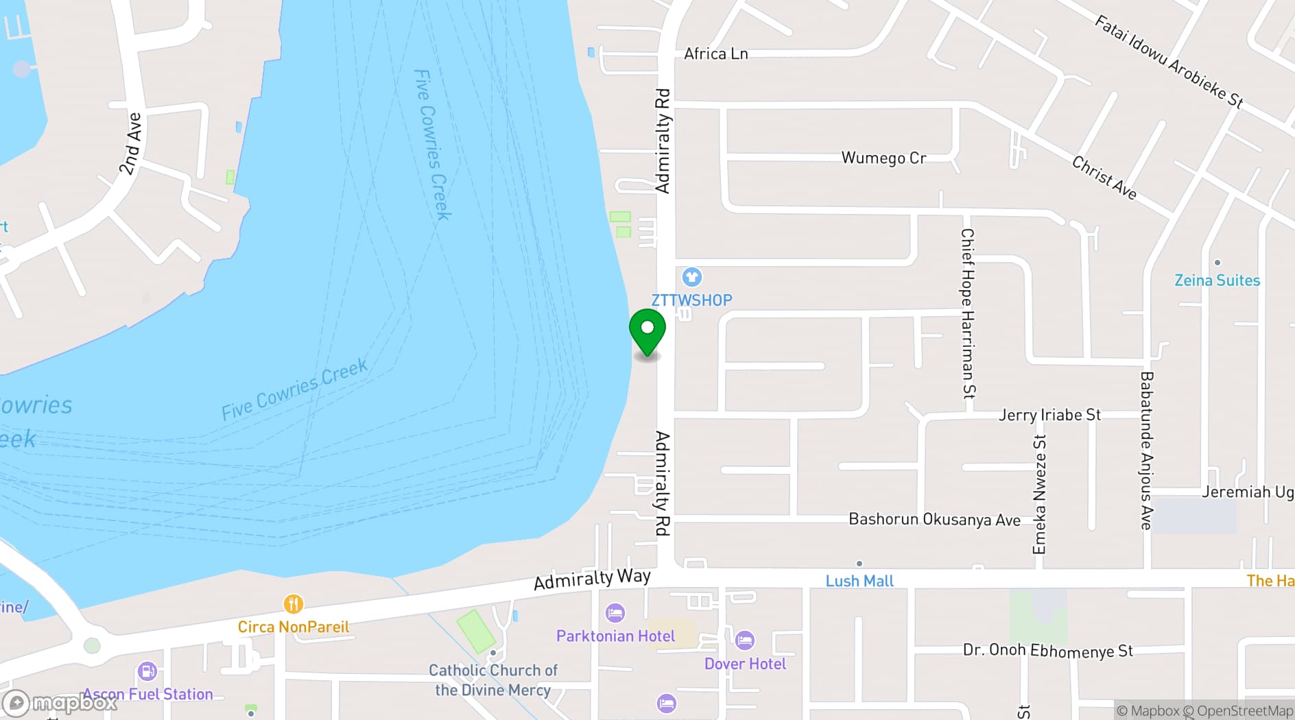 Map showing The Yacht Luxury Hotel