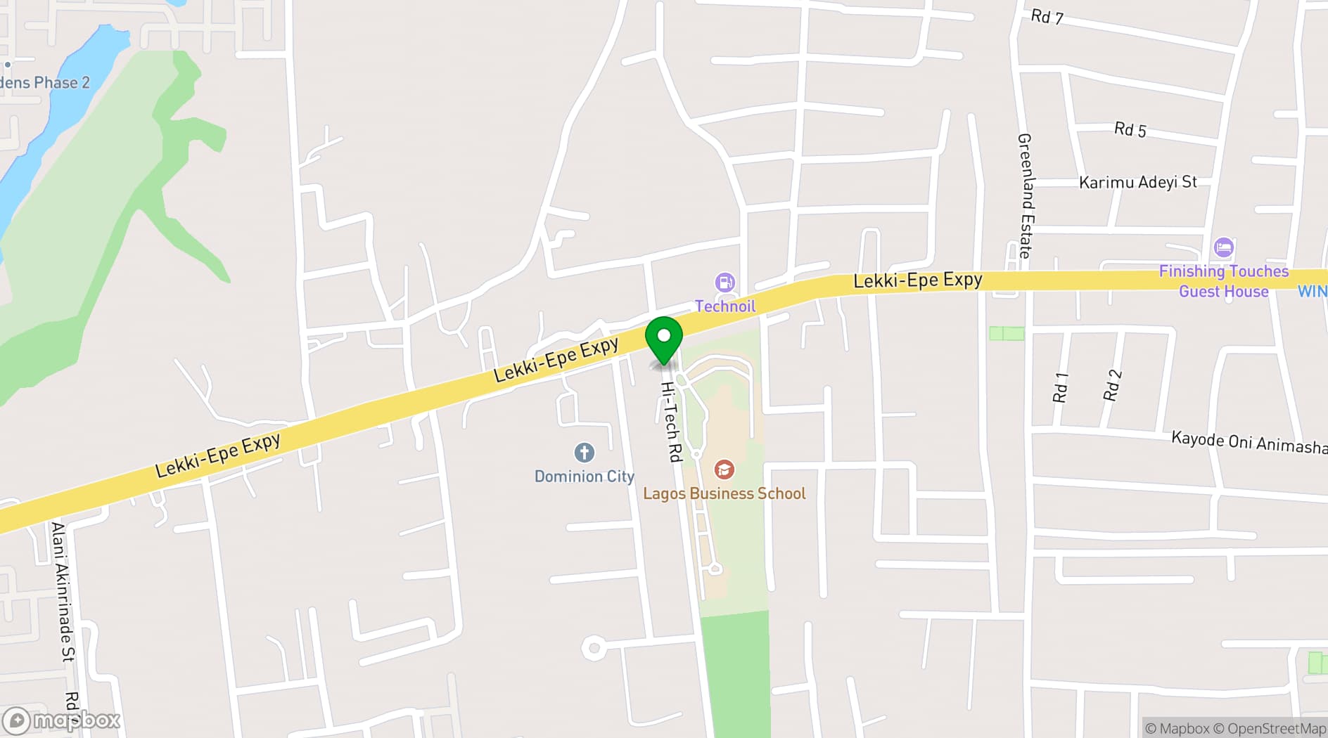 Map showing Empresa Hotel and Spa