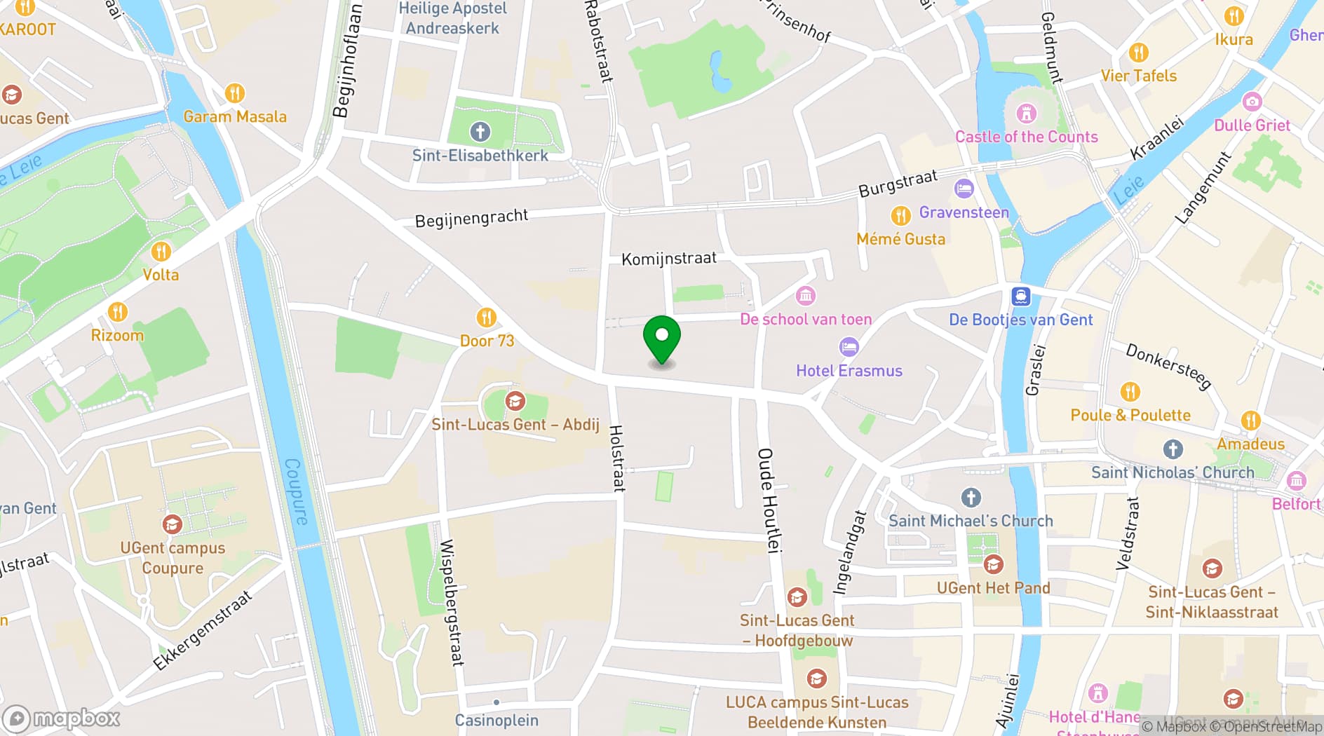Map showing Pillows Grand Botique Hotel