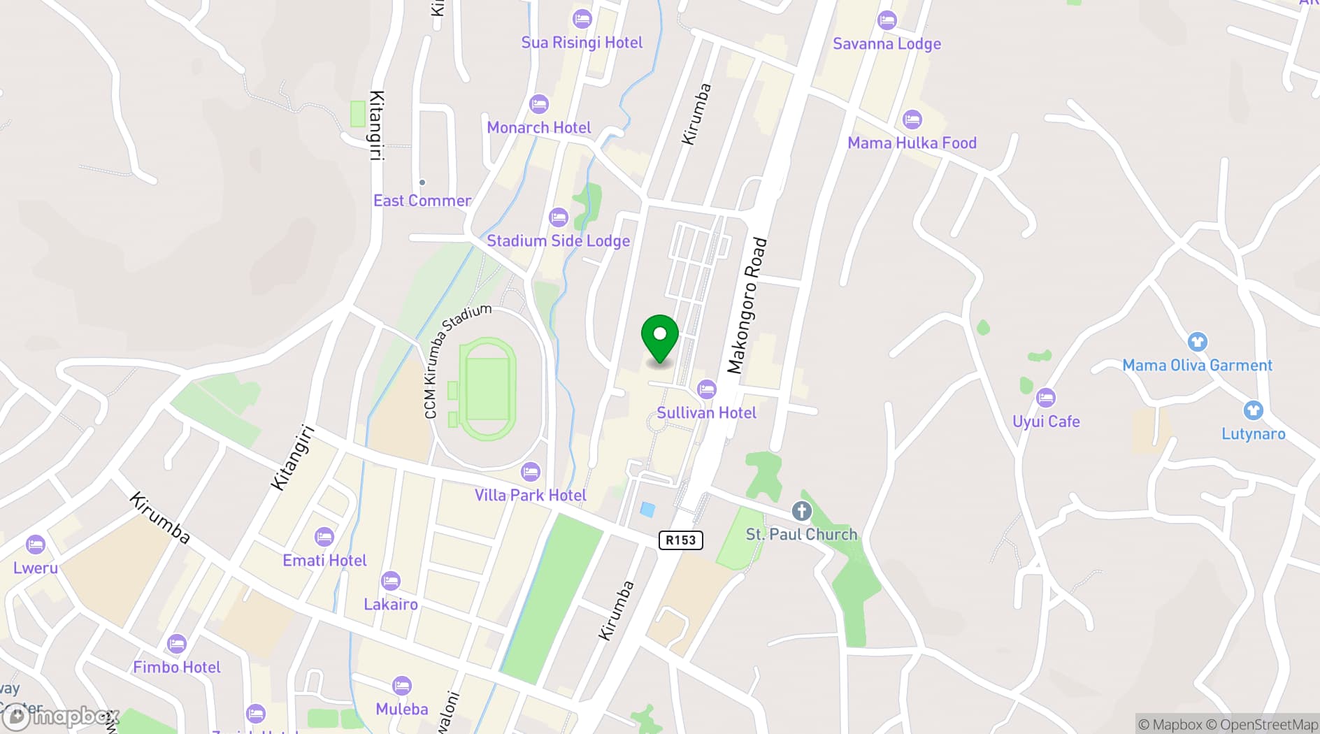 Map showing The Cask Bar & Grill