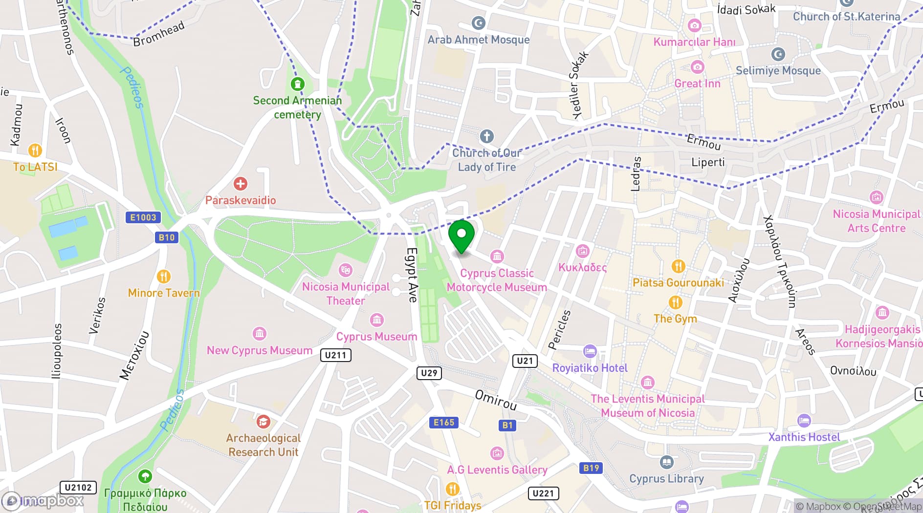 Map showing The Classic Hotel Nicosia - Handwritten Collection