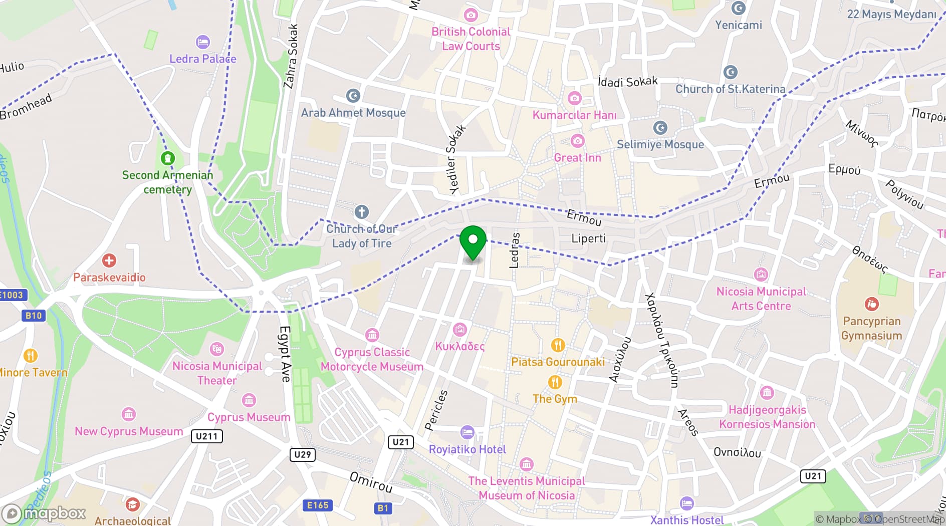 Map showing 1010 Hall