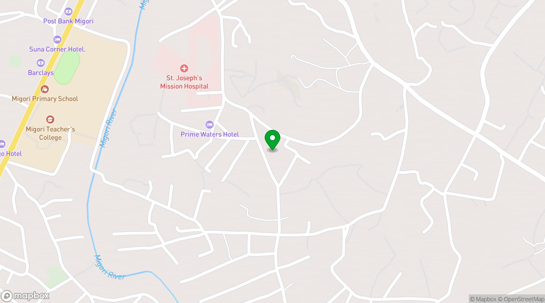 Map showing Calabash Hotel