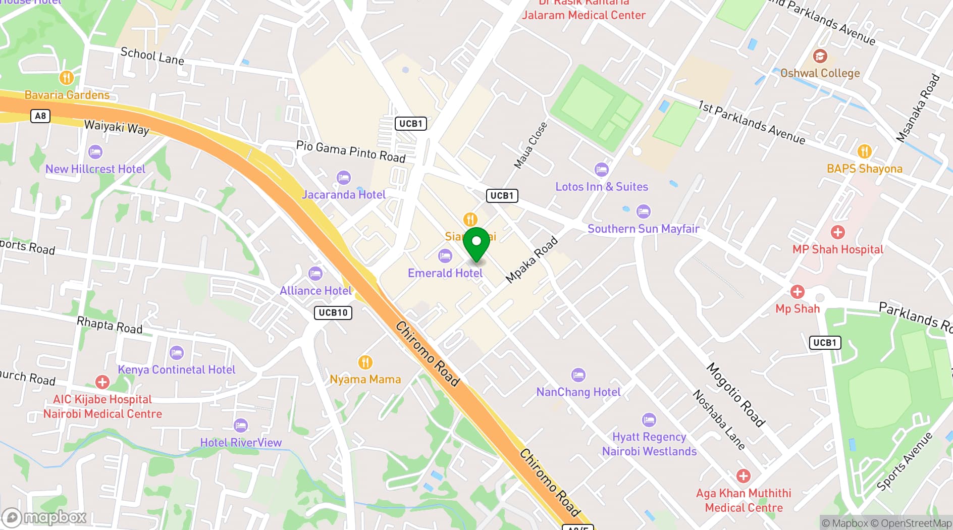 Map showing MUZE
