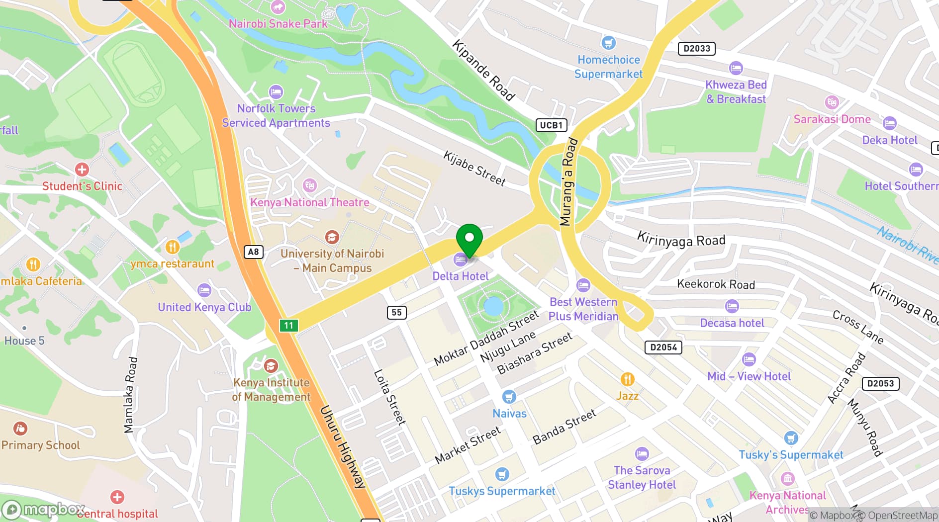 Map showing Expat Events