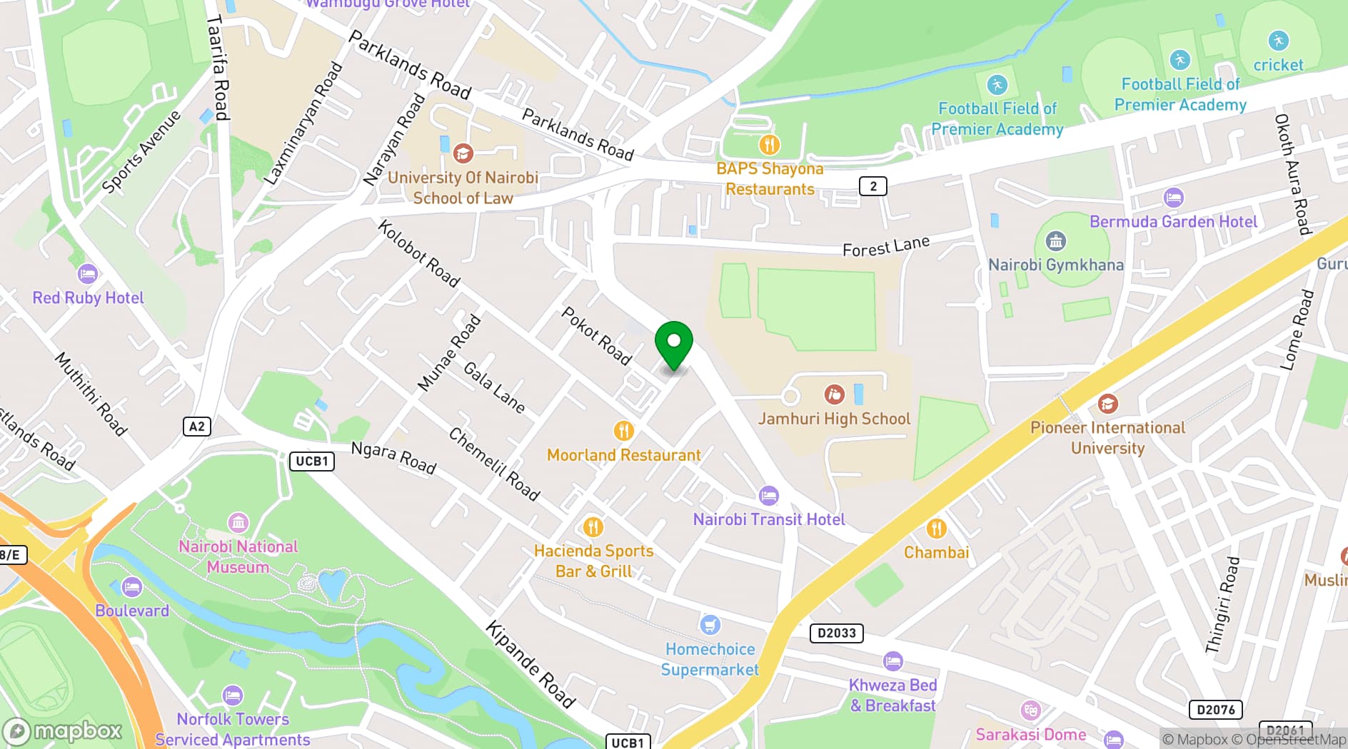 Map showing Hennessis Hotel