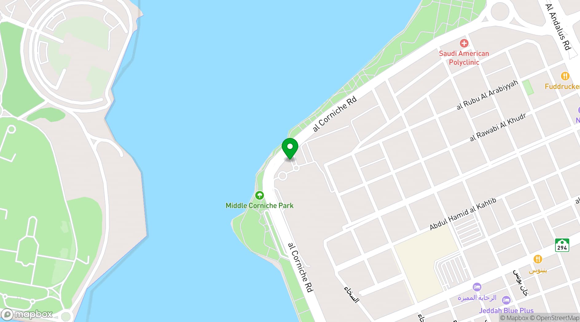 Map showing The Ritz-Carlton Jeddah