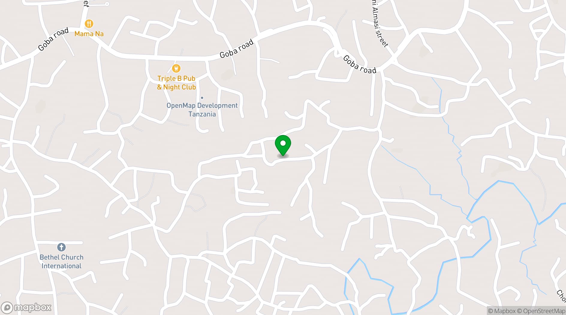 Map showing Kebby's Hotel
