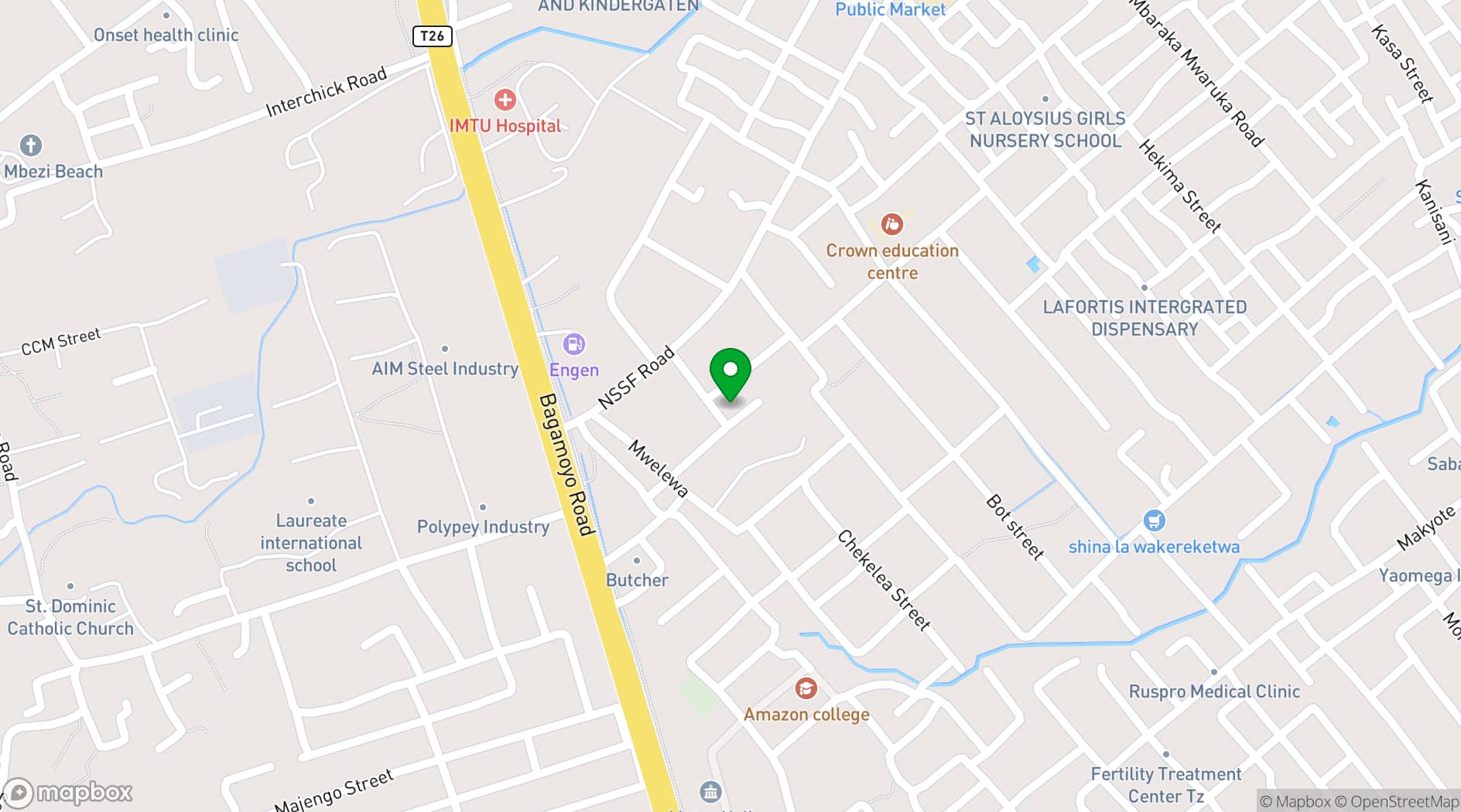 Map showing Flamingo Hall