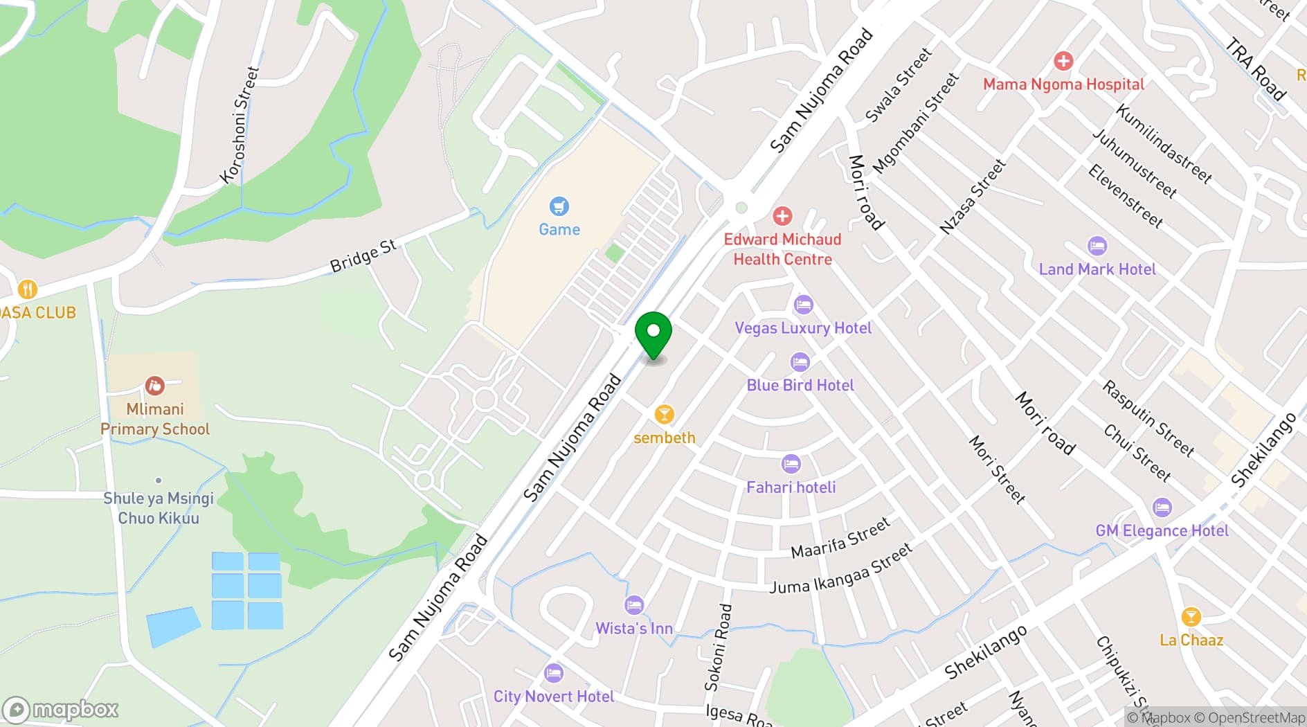 Map showing Downhill Restaurant (Mlimani City)