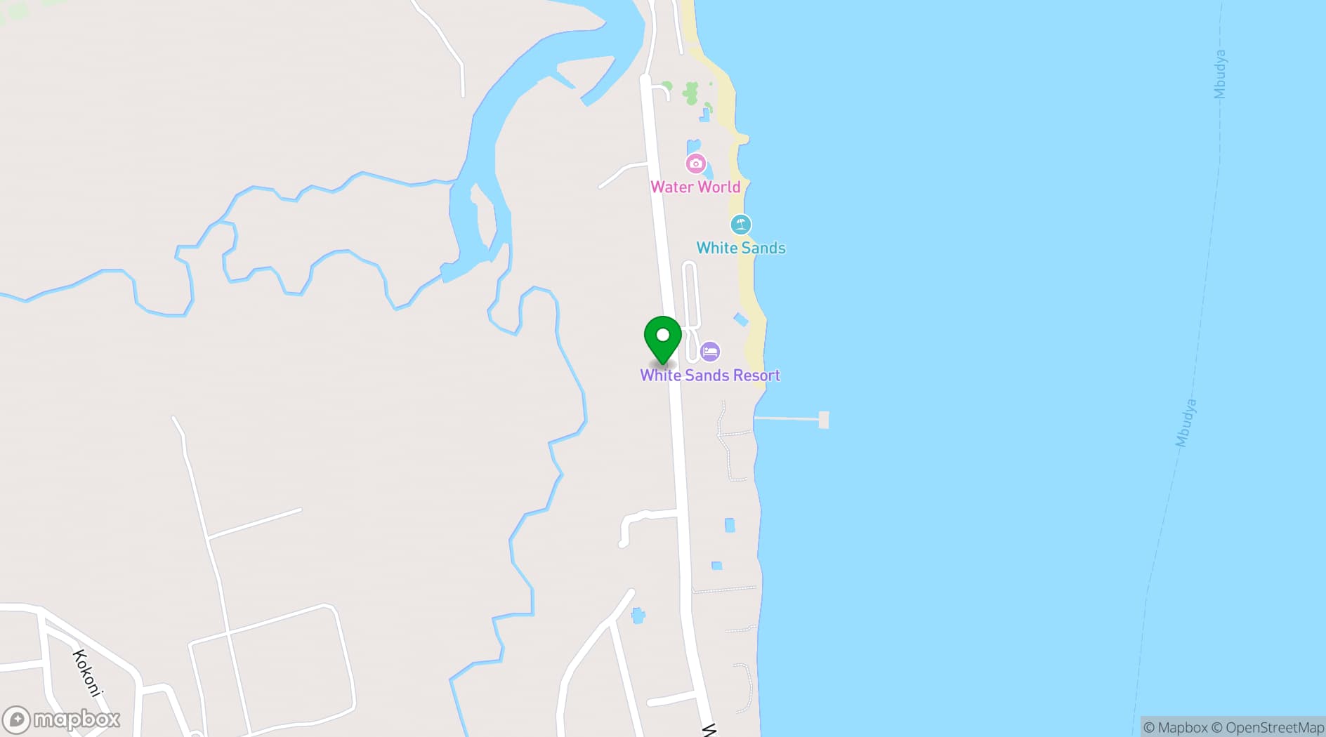 Map showing Seascape Hotel & Conference Center Ltd