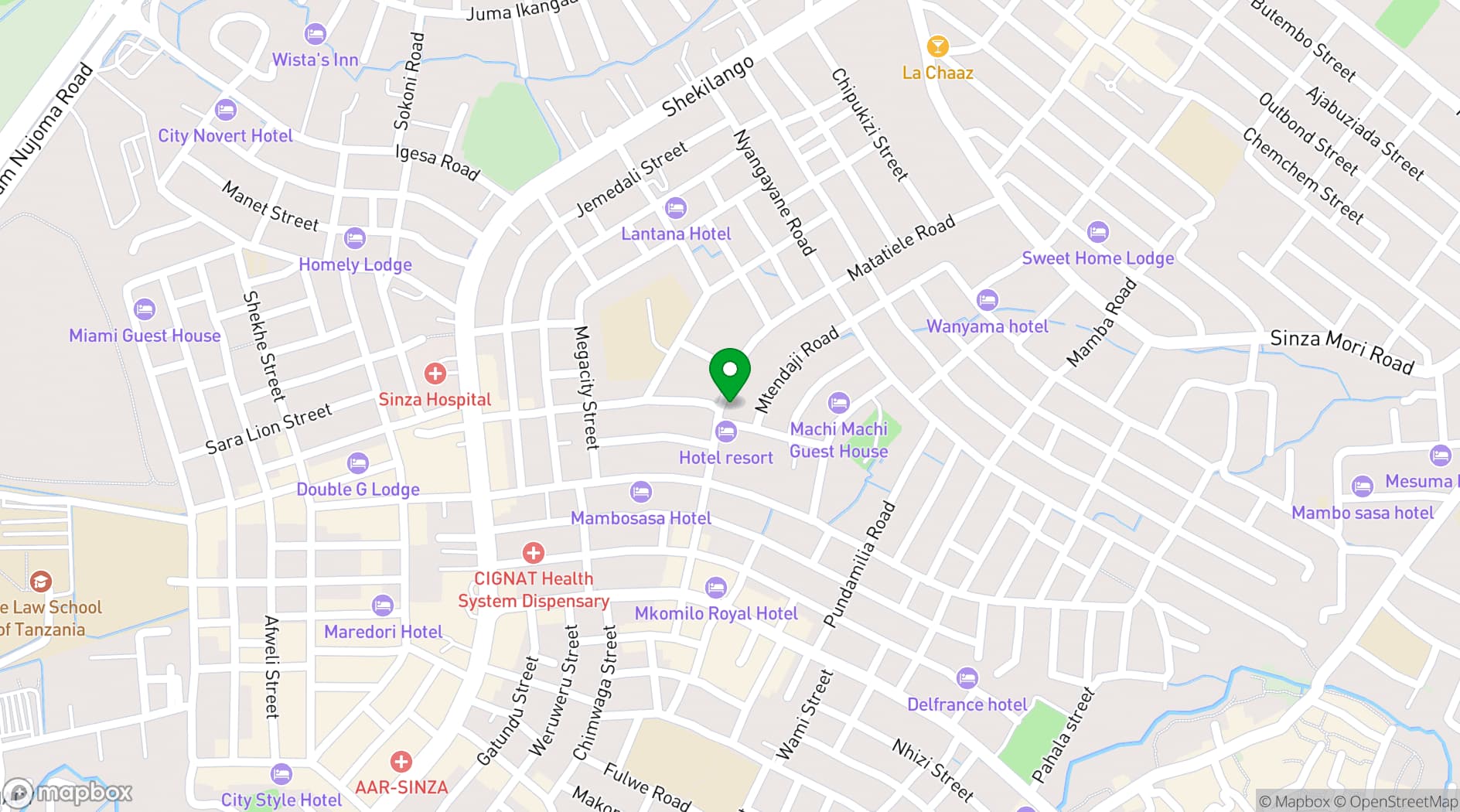 Map showing Shamool Hotel