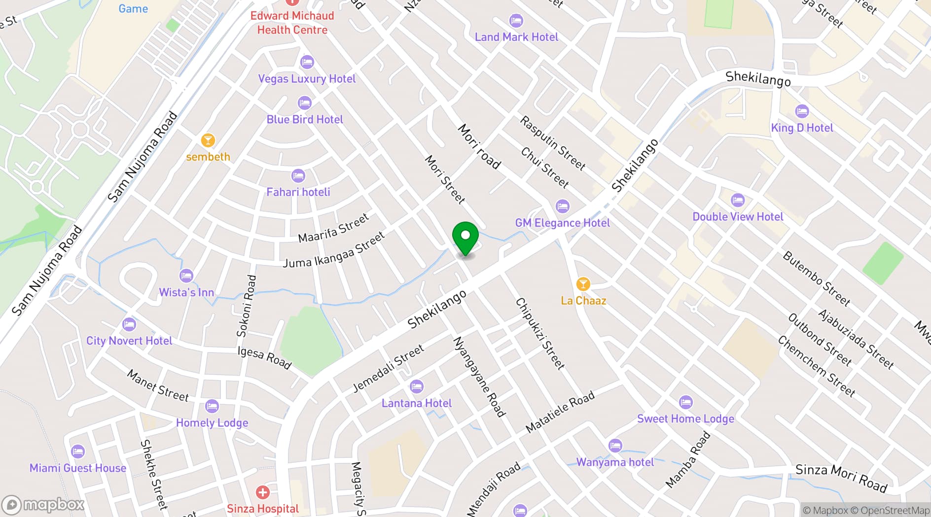 Map showing Kwala Lumpa Social Hall