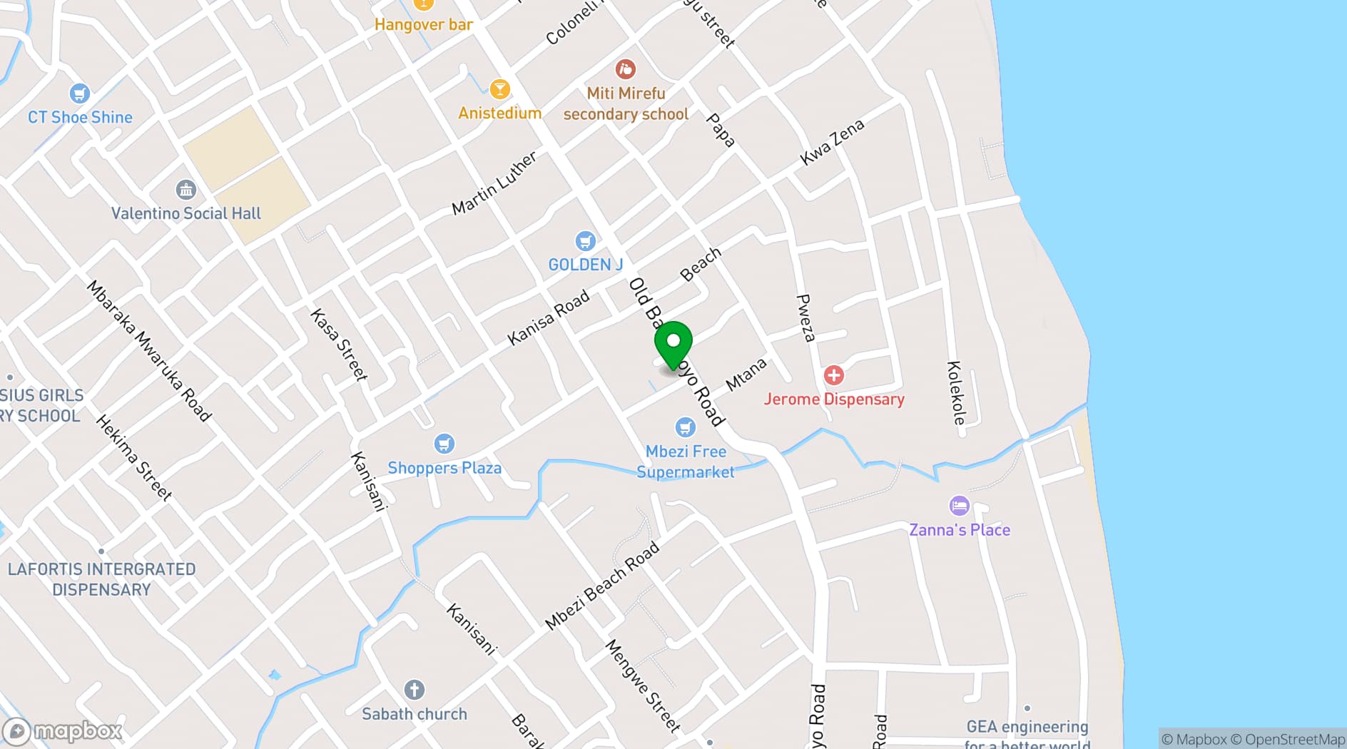 Map showing Kitchen Slayers