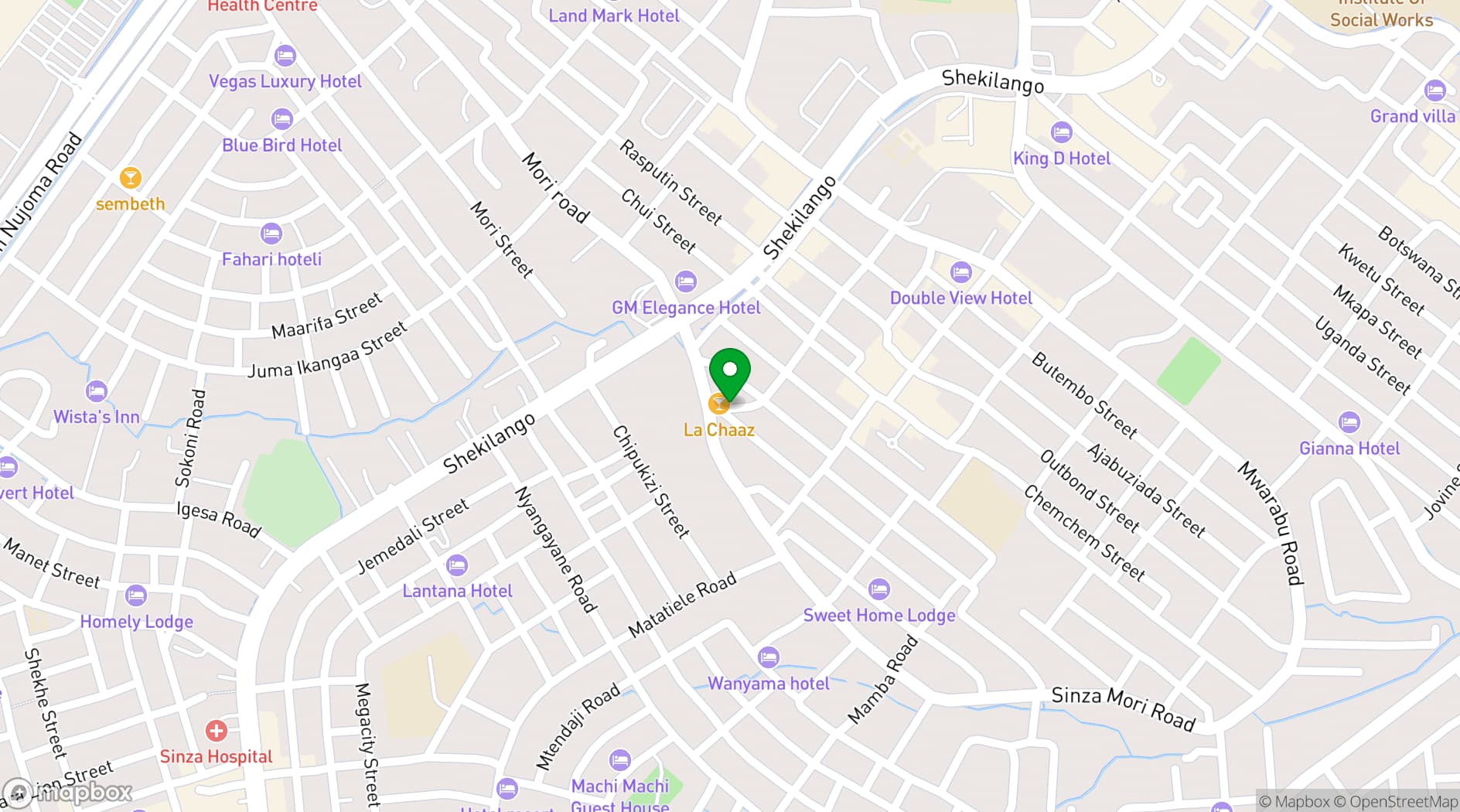Map showing MORI HALL