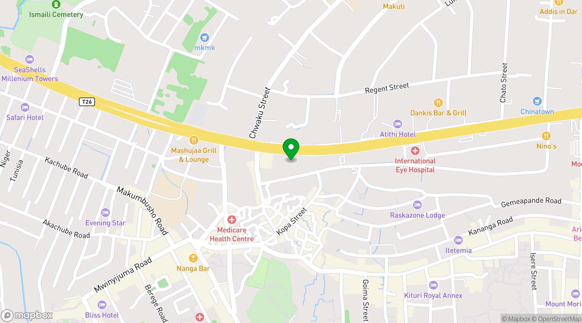 Map showing Victoria Place