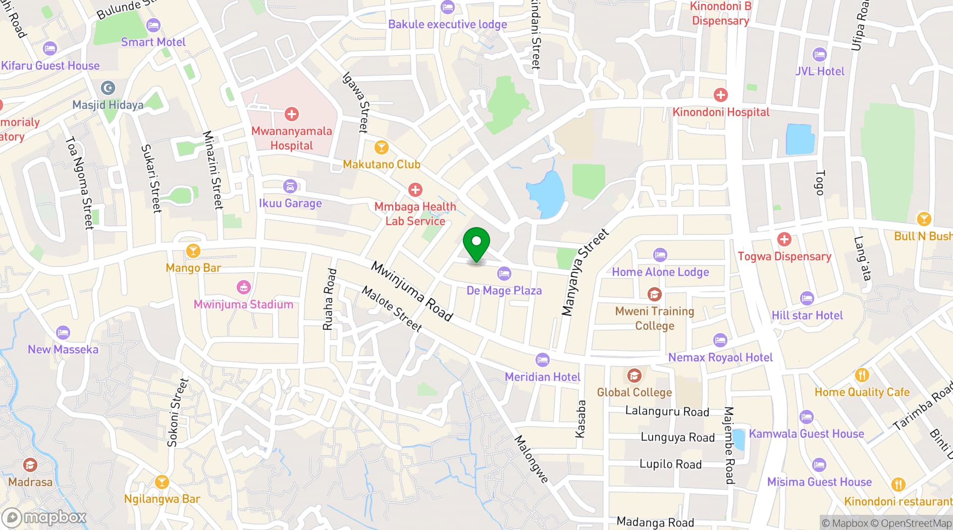 Map showing The Last Number Lounge